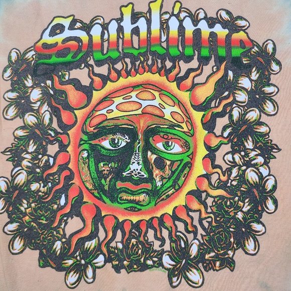Sublime Sun Face Logo Men's Tie Dye T-Shirt Size Small Urban Outfitters‎ - Picture 2 of 6
